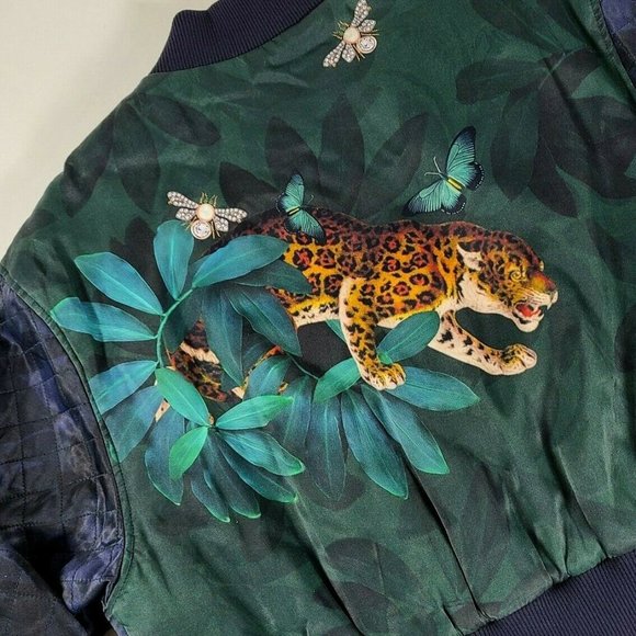 TED BAKER Blue Tiger Sandey Houdini Bomber Jacket - Picture 6 of 8